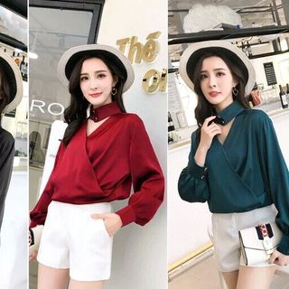 áo lụa gấm cổ đót viền hàng đẹp bb