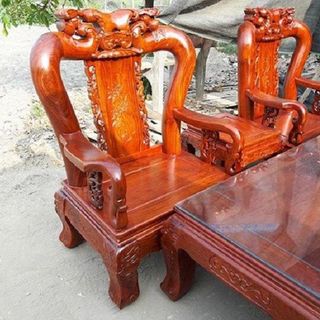 Bộ Bàn Ghế phòng khách kiểu Chim Đào Gỗ Hương Vân