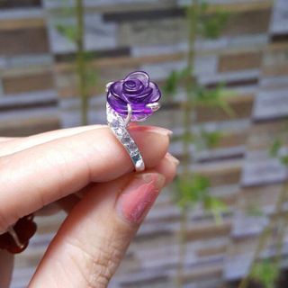 Nhẫn hoa mẫu đơn bọc bạc - MSP 315