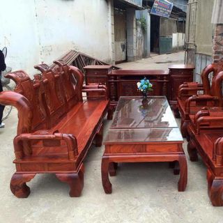 Bộ bàn ghế giả cổ tần thủy hoàng gỗ hương vân