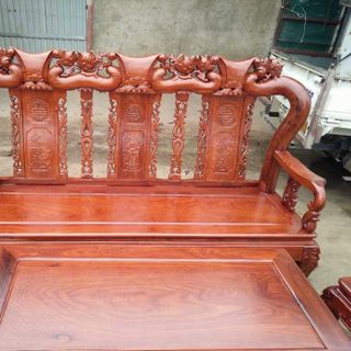 Bộ bàn ghế đồng kỳ minh quốc đào gỗ hương vân tay 10 và tay 12