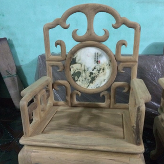Bộ Bàn Ghế Guột Móc Mỏ Khảm Đá Gỗ Gụ