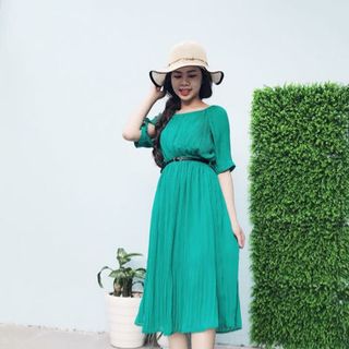 Maxi dập li Chất liệu chifon lụa dày