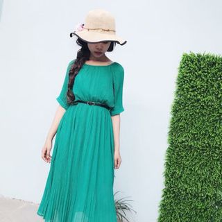 Maxi dập li Chất liệu chifon lụa dày