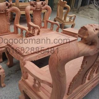 Bộ bàn ghế minh quốc đào gỗ hương đá