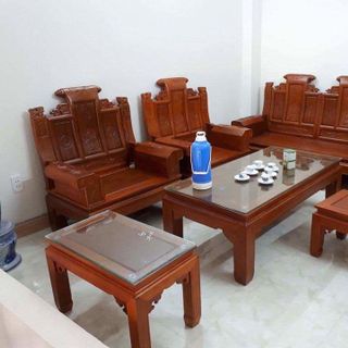 Bộ bàn ghế âu á kiểu cuốn thư tay hộp bộ 2m2 và bộ 2m4