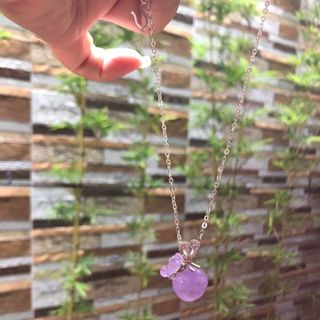 Túi tiền thạch anh tím bọc bạc - MSP 338