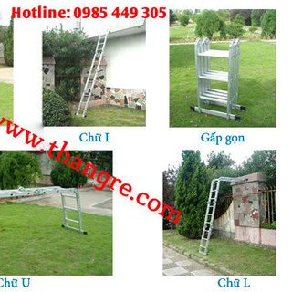 Thang nhôm gấp 4 đa năng Nikita cao 47m