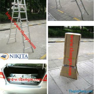 Thang nhôm gấp 4 đa năng Nikita cao 47m