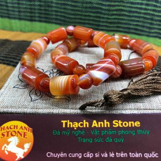 Vòng tay đá mã não khúc size lớn - MSP 340