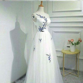 ĐẦM MAXI THÊU HOA ANH ĐÀO
