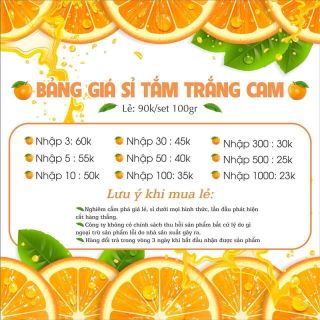 tắm trắng vitamin cam