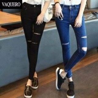 Quần Jeans Nữ Rách Gối