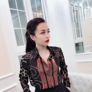 Áo sơ mi tay dài in hoạ tiết hot