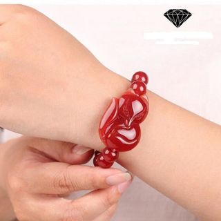 Vòng tay hồ ly mã não đỏ - MSP 361