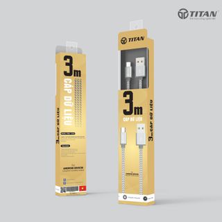 Cáp Sạc 3M Android Titan - Bảo Hành 12 Tháng Toàn Quốc