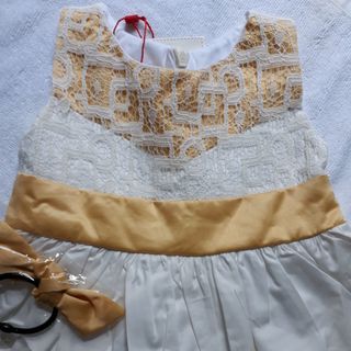 ĐẦM PHI REN KÈM NƠ BUỘC TÓC CHO BÉ TỪ 8-22KG