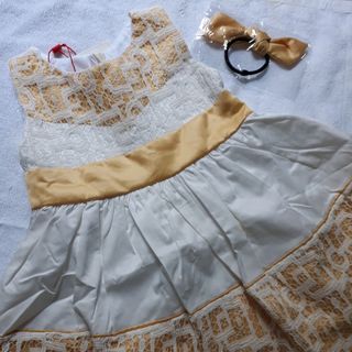 ĐẦM PHI REN KÈM NƠ BUỘC TÓC CHO BÉ TỪ 8-22KG