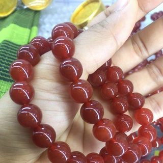 Vòng tay mã não đỏ mận - MSP 390