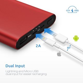 Pisen - Pin sạc dự phòng Color 1S dung lượng 10000mAh - sạc nhanh - 1 cổng USB - 1 cổng Type C