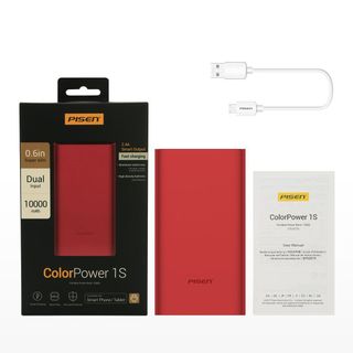 Pisen - Pin sạc dự phòng Color 1S dung lượng 10000mAh - sạc nhanh - 1 cổng USB - 1 cổng Type C