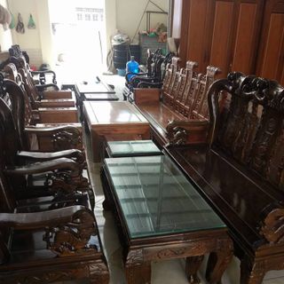 Bộ bàn ghế giả cổ minh đào gỗ tràm lõi