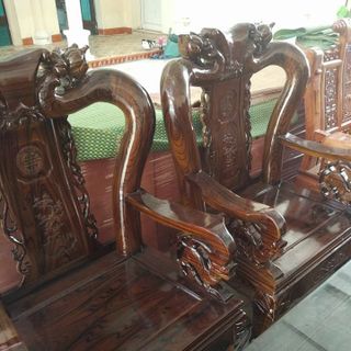 Bộ bàn ghế giả cổ minh đào gỗ tràm lõi