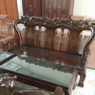 Bộ bàn ghế giả cổ minh đào gỗ tràm lõi