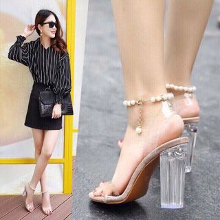 giày got vuông trong đính châu