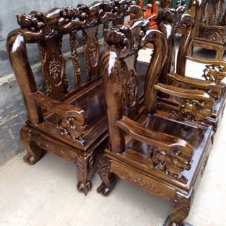 Bộ bàn ghế giả cổ minh quốc đào gỗ tràm Tay 10 và Tay 12