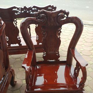 Bộ bàn ghế quốc đào gỗ tràm tay 8 và tay 9
