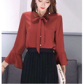 áo Kiểu Cổ Nơ Cách Điệu