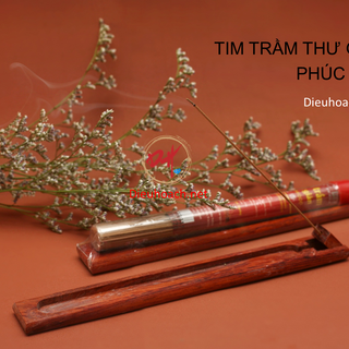 Tim Trầm Thư Giãn PL Nắp Đỏ Máng Gỗ