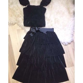 Sét Cha vay nhún áo 2 dây Fashion
