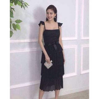 Sét Cha vay nhún áo 2 dây Fashion