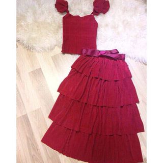 Sét Cha vay nhún áo 2 dây Fashion