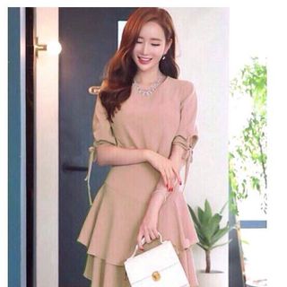 Đầm xếp tầng tiểu thư