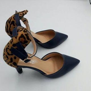 Cao gót 7cm Hậu da báo