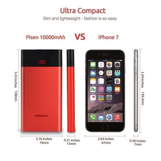Pisen - Pin sạc dự phòng Color Pro dung lượng 10000mAh - vỏ nhôm