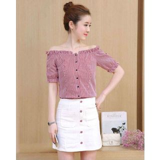 Áo Kiểu Bẹt Vai Fashion