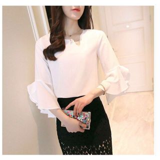 Áo Kiểu Cổ Đính Ngọc Trai