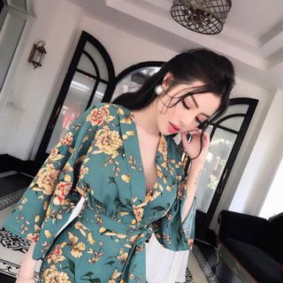 JUMSUIT LỤA IN HOA