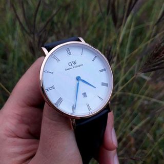 đồng hồ dapper dây da nam nữ sf