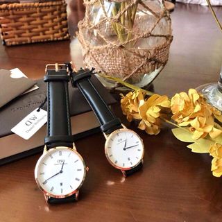 đồng hồ dapper dây da nam nữ sf