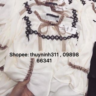 Set váy kèm áo sơ mi trắng tiểu thư