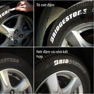 Cây viết bút sơn vẽ ghi chữ lên lốp xe bánh xe trang trí cho xe hơi ô tô xe máy phong cách độc đáo sáng tạo cho xế yêu SXH5 trắng