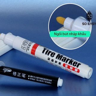 Cây viết bút sơn vẽ ghi chữ lên lốp xe bánh xe trang trí cho xe hơi ô tô xe máy phong cách độc đáo sáng tạo cho xế yêu SXH5 trắng
