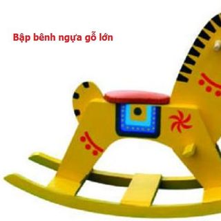 Bập bênh ngựa gỗ lớn-TC2T-09