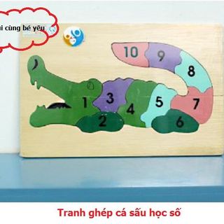 Tranh ghép cá sấu học TG3T-21 giá sỉ