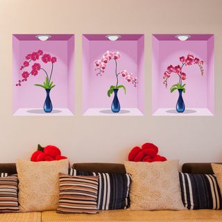 Decal 4 Chậu Hoa 3D